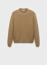 100% cotton structured sweater