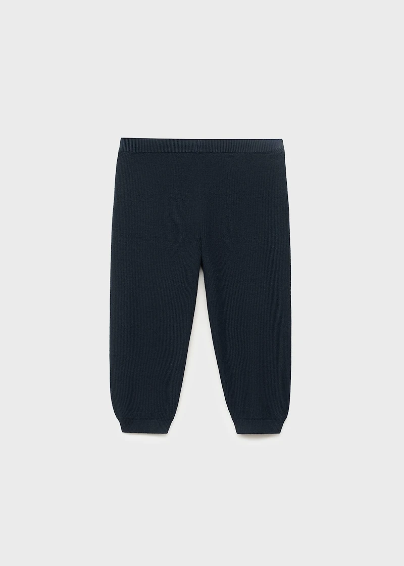 Cotton-knit trousers