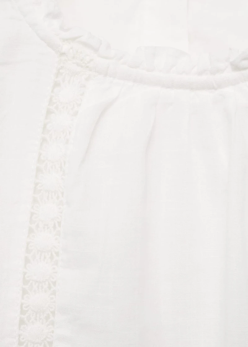 Embroidered cotton blouse