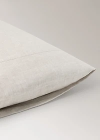 Washed linen pillowcase with hemstitch 50x75 cm