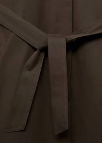 Worn-effect trench coat