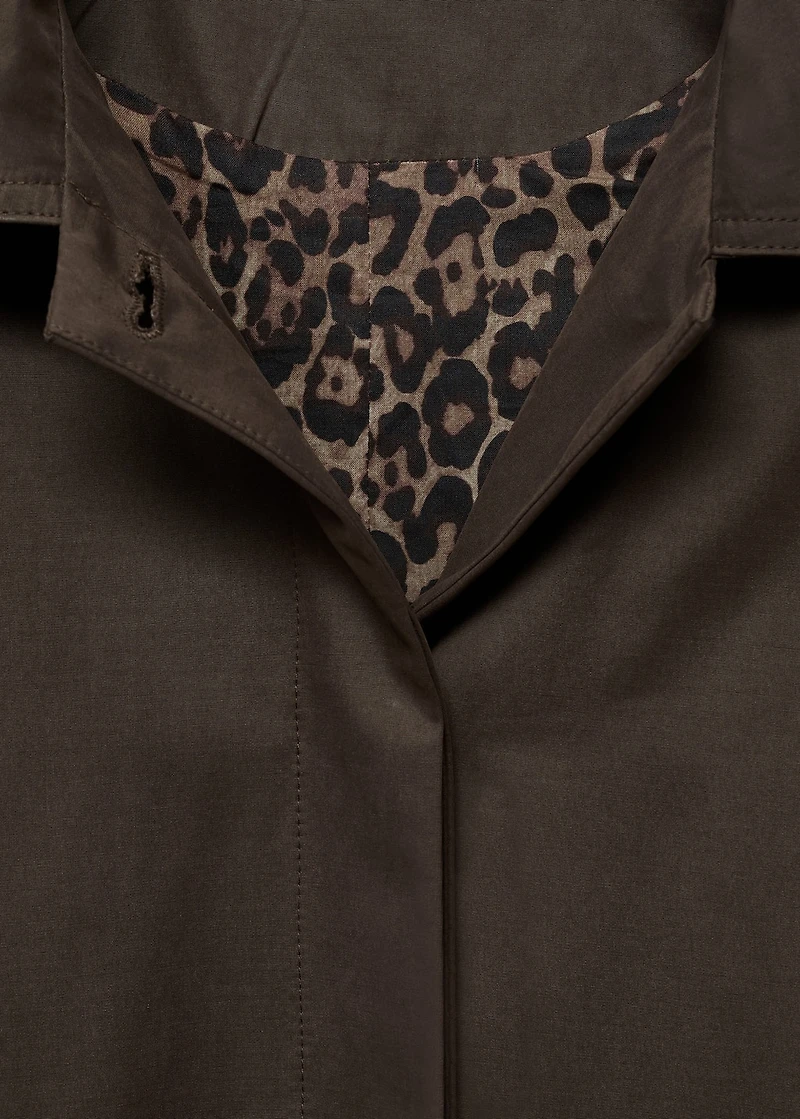 Worn-effect trench coat