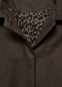 Worn-effect trench coat