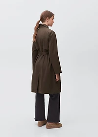Worn-effect trench coat