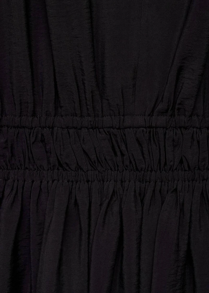 Dress with gathered waist
