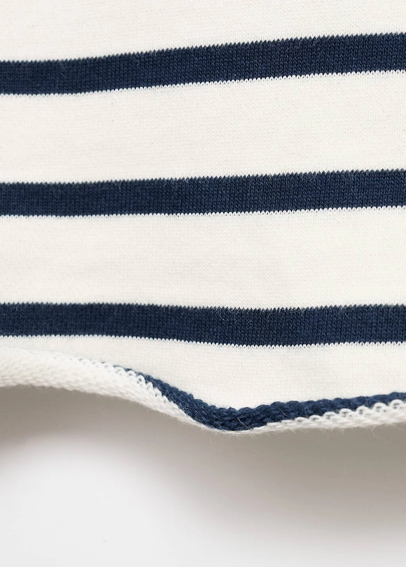 Contrast striped sweatshirt