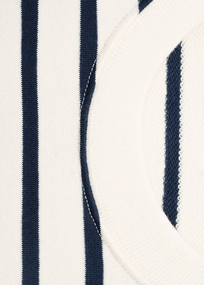 Contrast striped sweatshirt