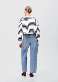 Contrast striped sweatshirt