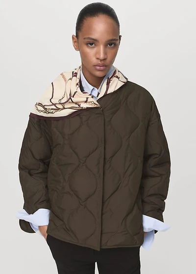 Oversize quilted down anorak