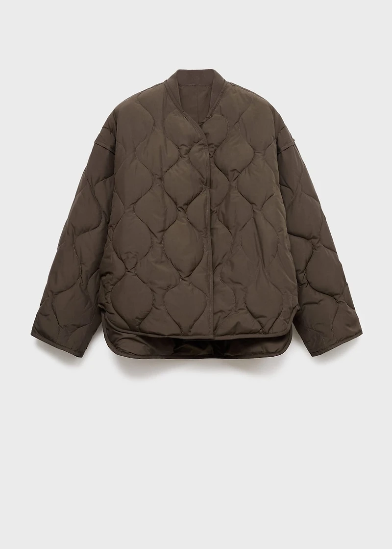 Oversize quilted down anorak