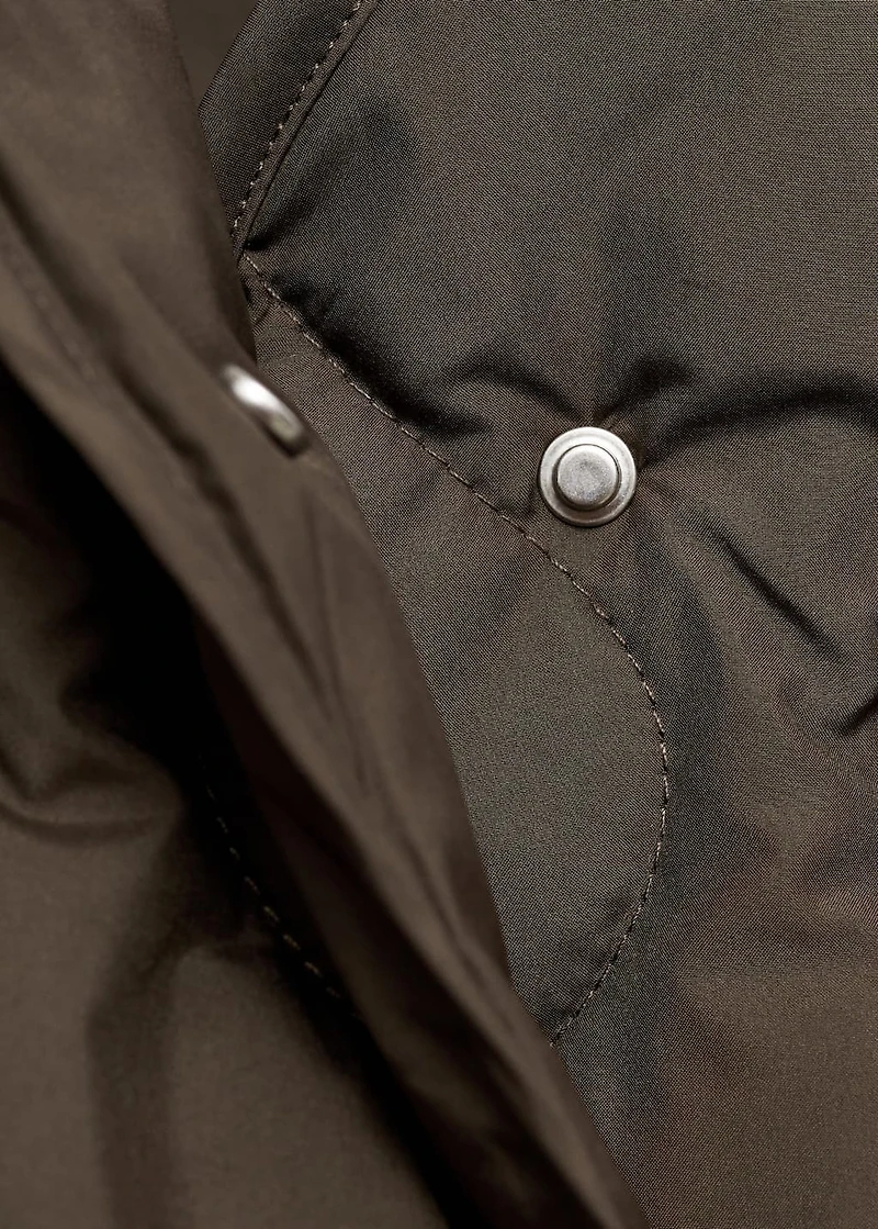 Oversize quilted down anorak