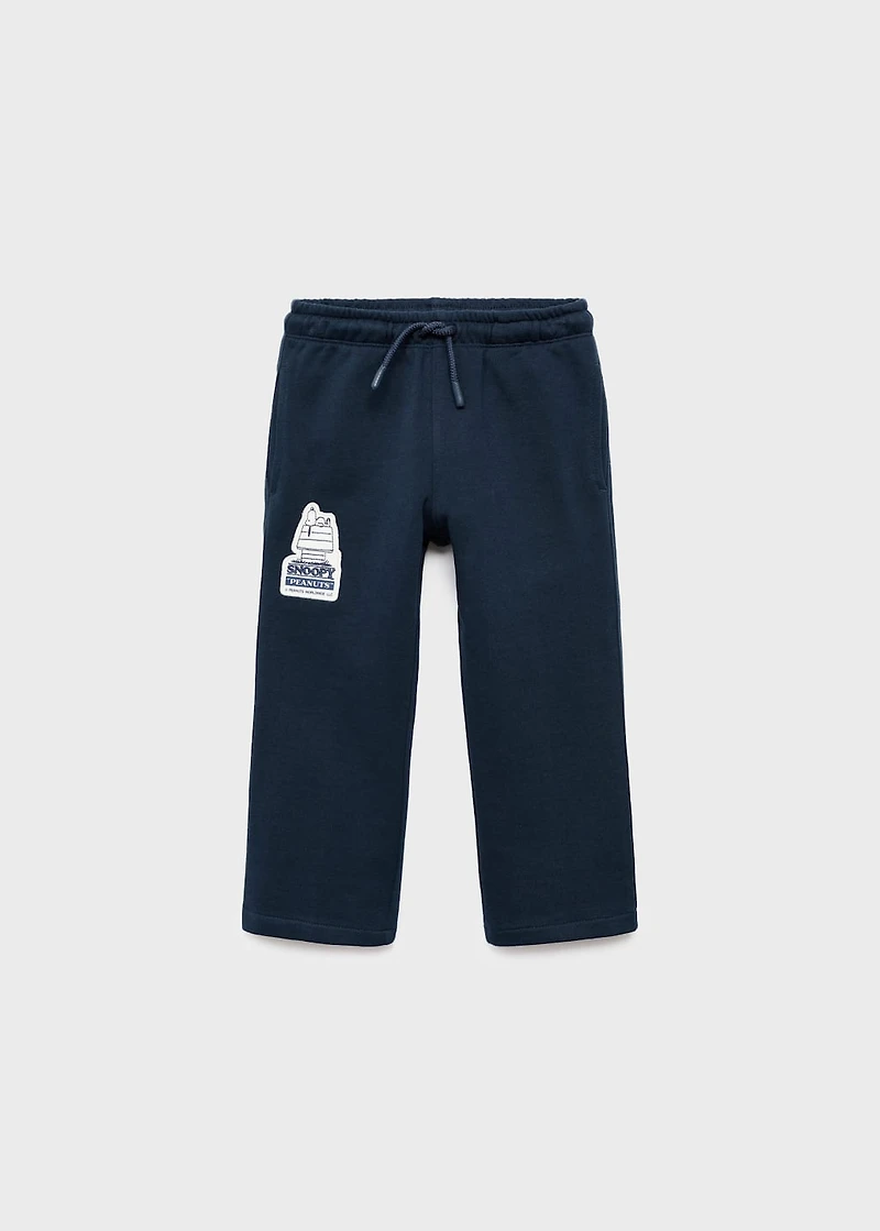 Snoopy embroidered joggers