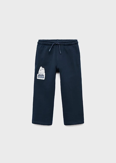 Snoopy embroidered joggers