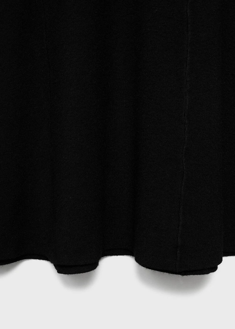 Fine-knit flared dress