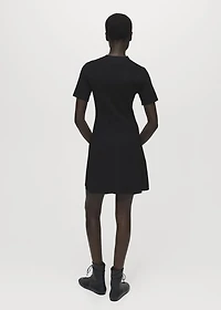 Fine-knit flared dress