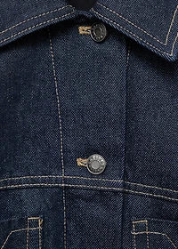 Denim jacket with decorative stitching