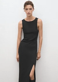 Cut-out ruched dress