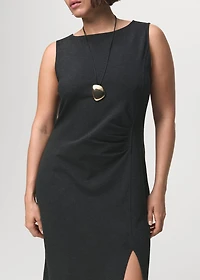 Cut-out ruched dress