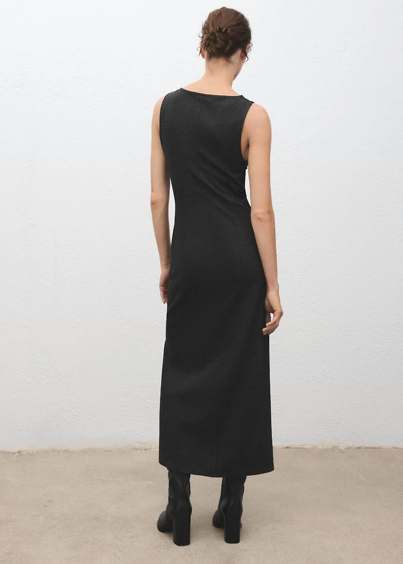 Cut-out ruched dress