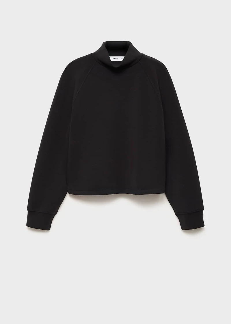 High collar sweatshirt