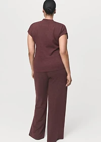 Knitted pants with elastic waistband