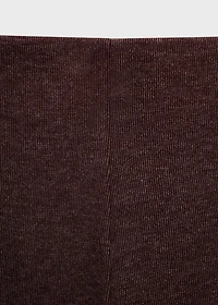Knitted pants with elastic waistband