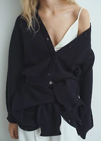 Straight-fit cardigan with buttons