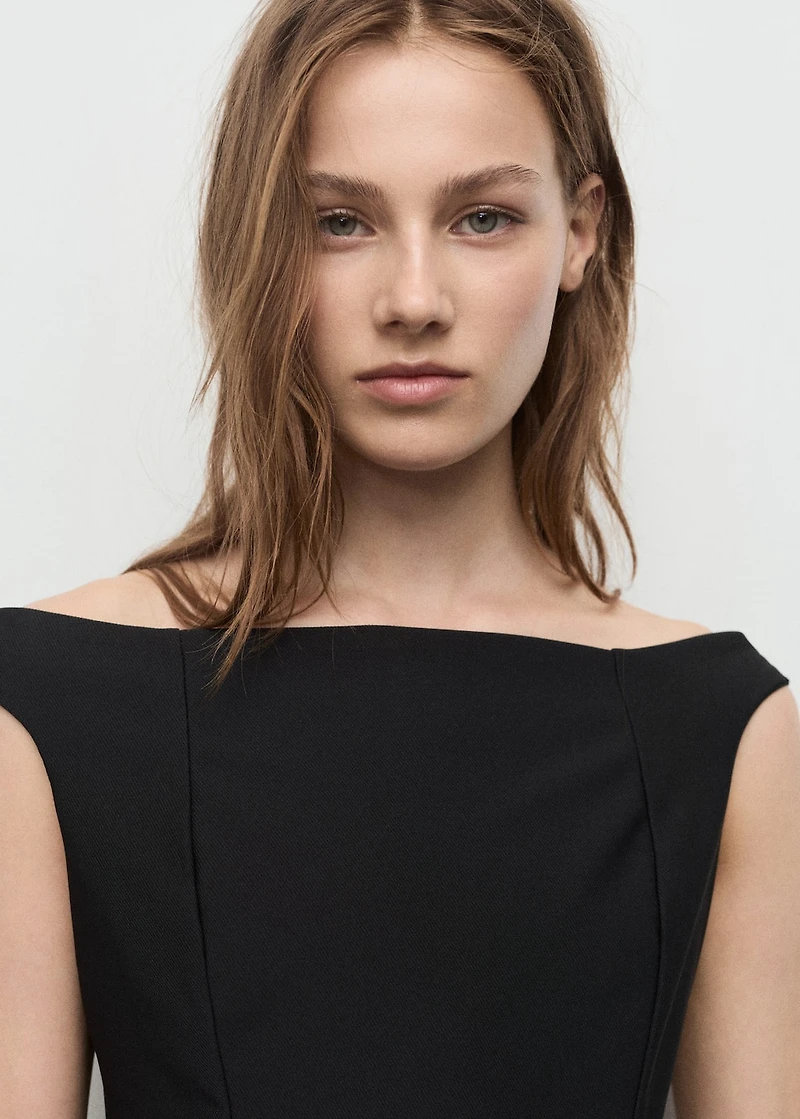 Strapless peplum top