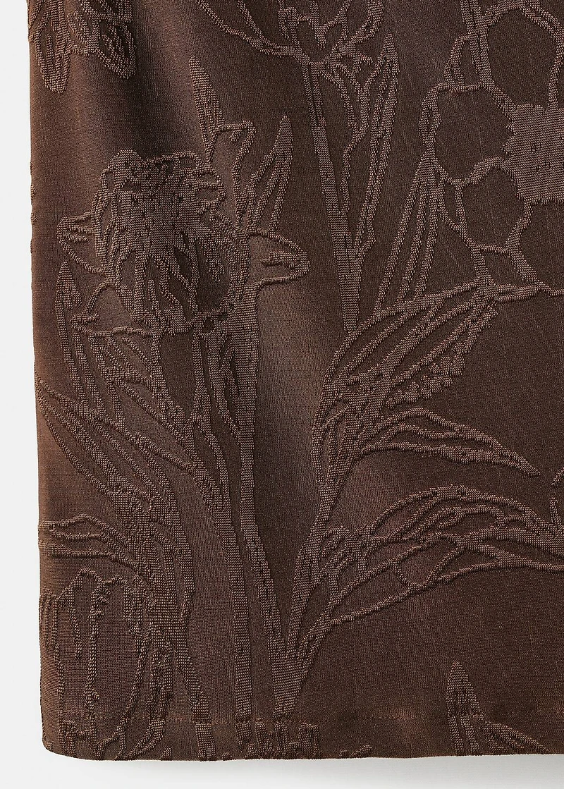Jacquard floral-print top