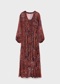 Paisley-print oversized dress