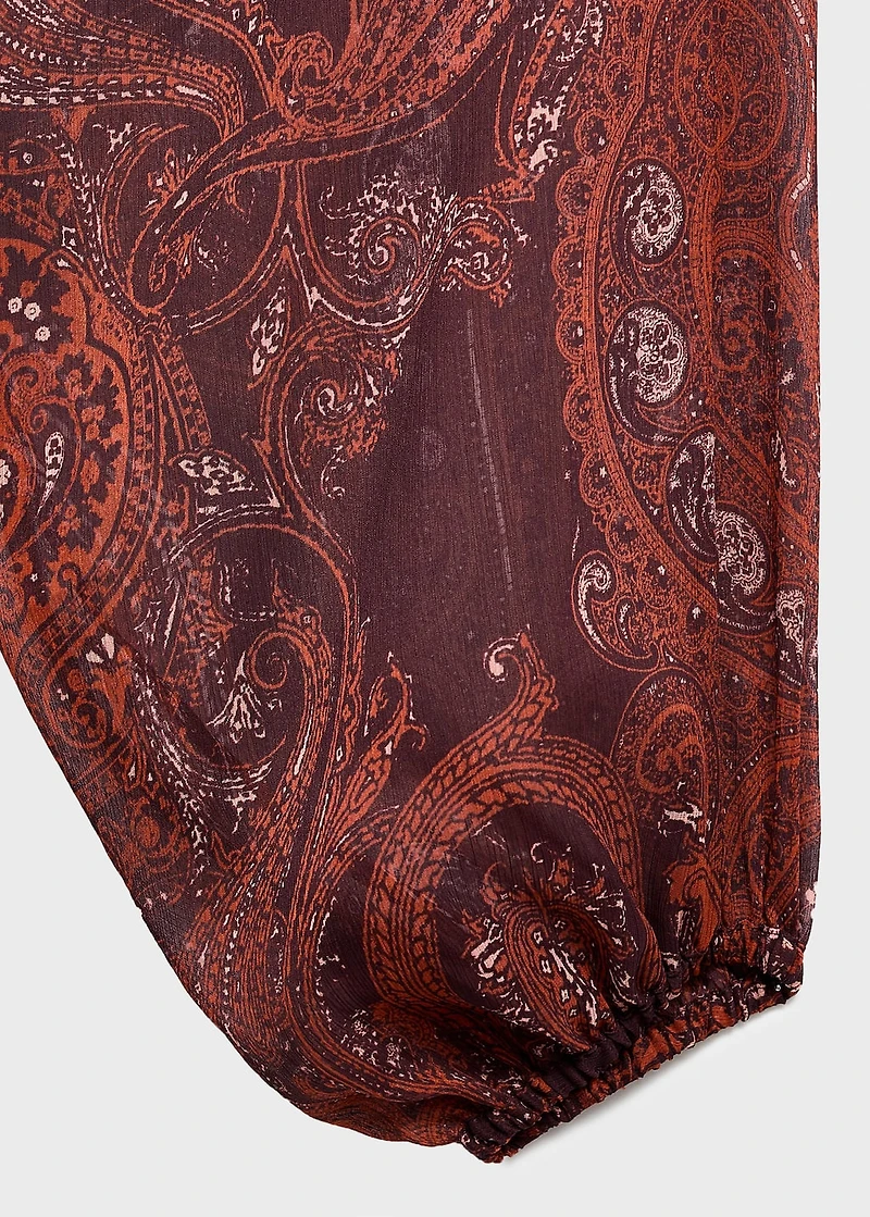 Paisley-print oversized dress