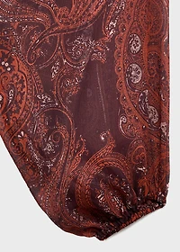 Paisley-print oversized dress