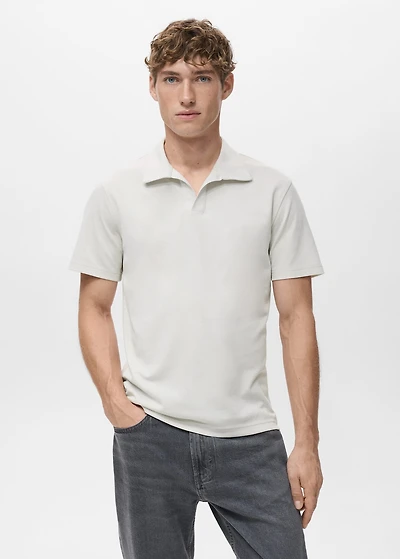 Cotton piqué polo shirt