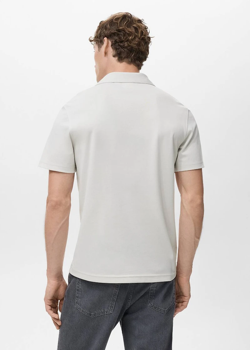 Cotton piqué polo shirt