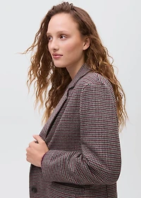 Houndstooth-check jacket