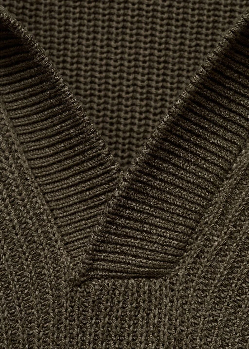 Structured cotton polo sweater