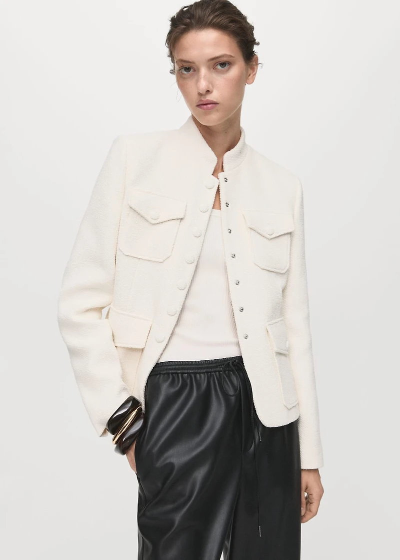 Leather-effect elastic waist pants