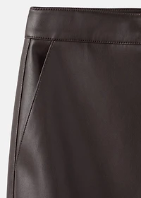 Leather-effect pencil skirt