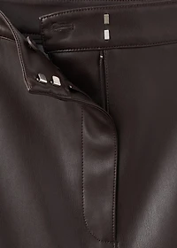 Leather-effect pencil skirt
