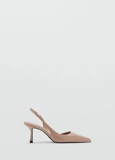 Patent heeled shoes