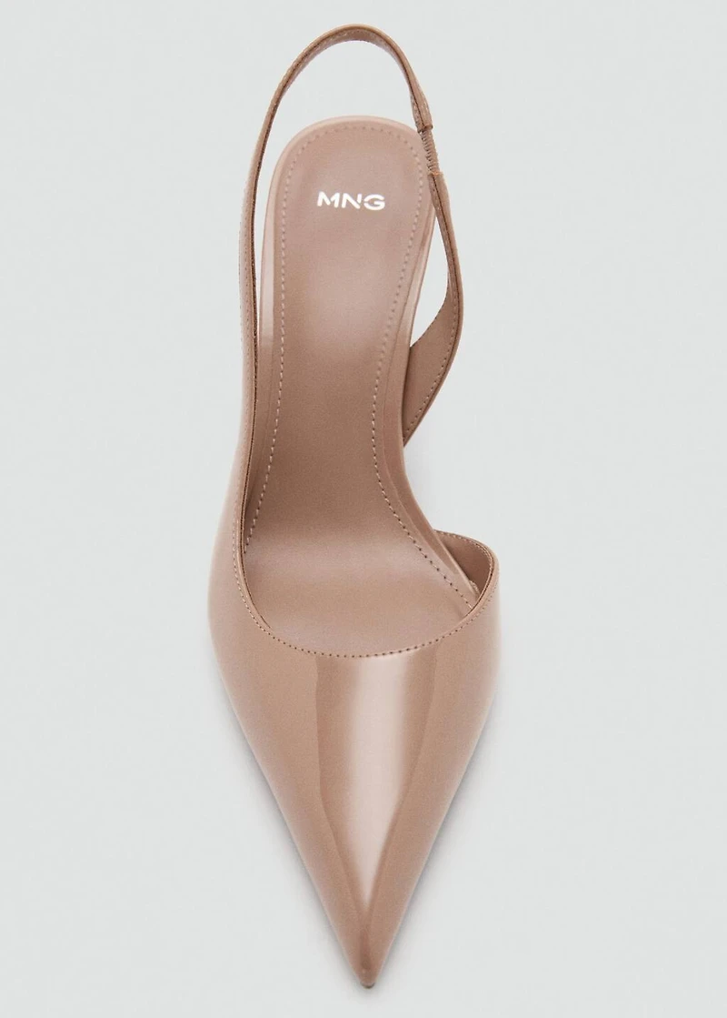 Patent heeled shoes