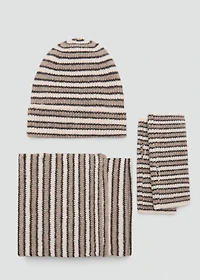 Striped knit gloves