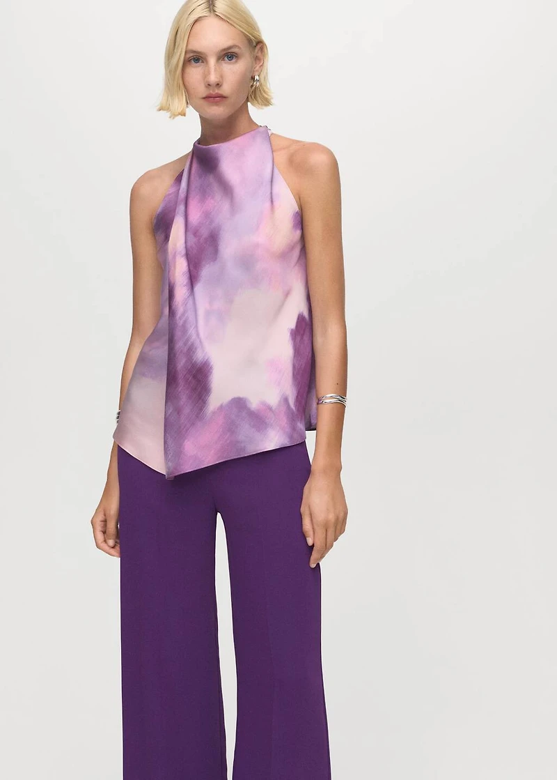 High-waist straight pants