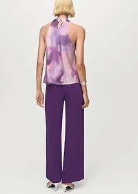 High-waist straight pants