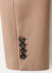 Wool-blend suit blazer with pockets