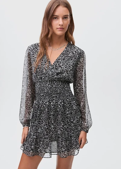 Ruffled leopard ledress
