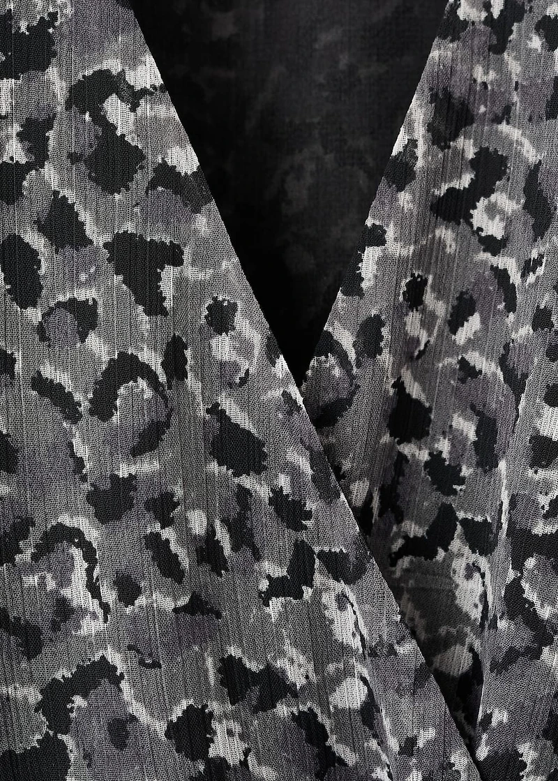 Ruffled leopard ledress