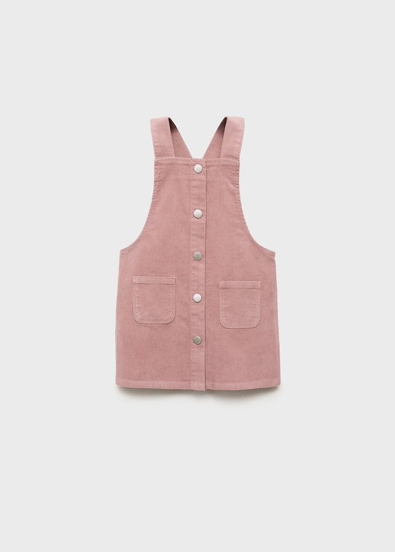 Corduroy pinafore with pockets