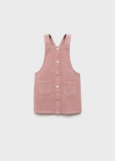 Corduroy pinafore with pockets