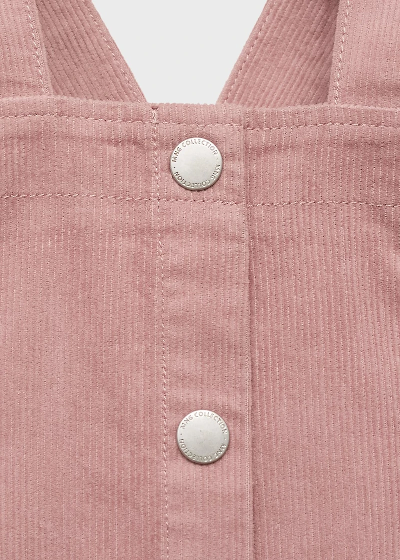 Corduroy pinafore with pockets